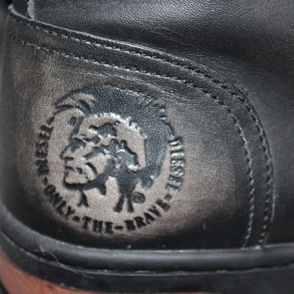 Diesel Basket Butch Zippy Leather Boots 7 US - Picture 2 of 7